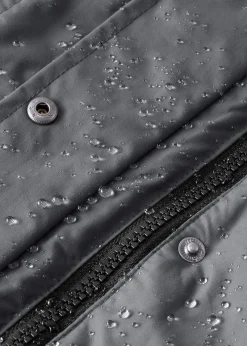 wasserdichte Funktions-Outdoor-Longjacke mit Kapuze