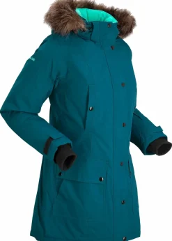 wasserdichte Funktions-Outdoor-Longjacke mit Kapuze