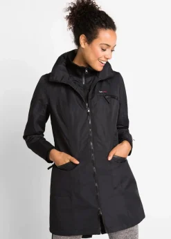 wasserdichter Funktions-Outdoor-Übergangsmantel mit Kapuze, 2 in 1-Optik