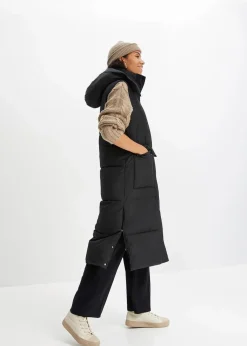 Wattierte Steppweste mit abnehmbarer Kapuze