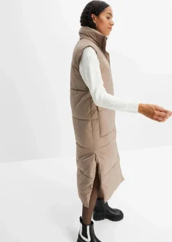 Wattierte Steppweste mit abnehmbarer Kapuze