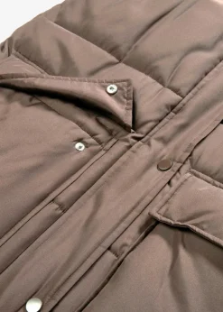 Wattierte Steppweste mit abnehmbarer Kapuze