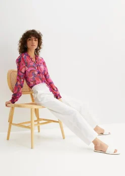 Webhose aus Leinen-Baumwoll-Mix