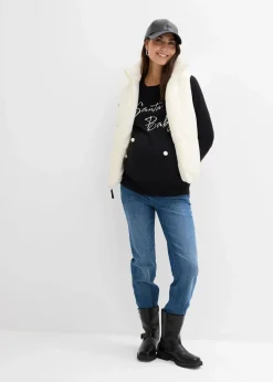 weihnachtlicher Umstandspullover aus Bio-Baumwolle