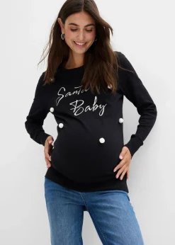 weihnachtlicher Umstandspullover aus Bio-Baumwolle