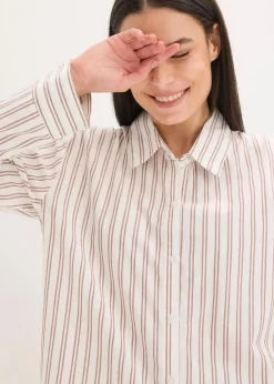 Weit geschnittener Loungewear Hausanzug aus gewebter Baumwolle