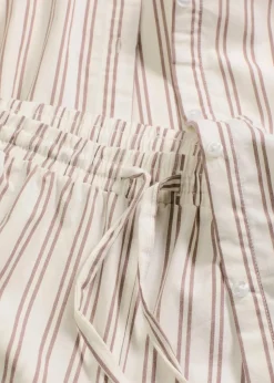 Weit geschnittener Loungewear Hausanzug aus gewebter Baumwolle