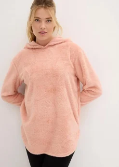 Weit geschnittener Loungewear Kuschel-Fleece Longpullover