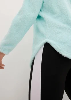 Weit geschnittener Loungewear Kuschel-Fleece Longpullover