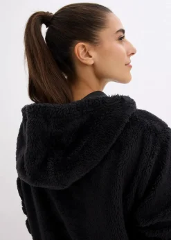 Weit geschnittener Loungewear Kuschel-Fleece Longpullover