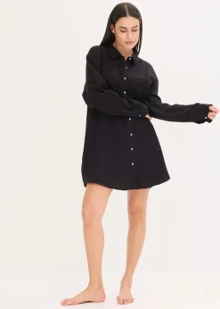 Weit geschnittenes Loungewear Nachthemd aus Musselin