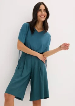 Weite Bundfalten Bermuda