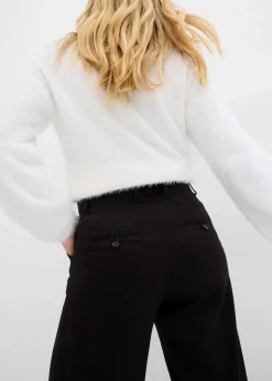 Weite Bundfaltenhose aus Viskosemix