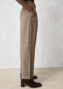 Weite Bundfaltenhose mit weichem Wollanteil