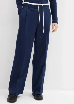 Weite Hose aus Viskose-Mix