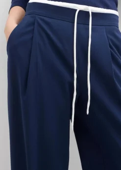 Weite Hose aus Viskose-Mix