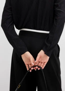 Weite Hose aus Viskose-Mix