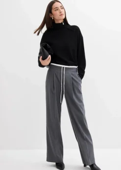 Weite Hose aus Viskose-Mix