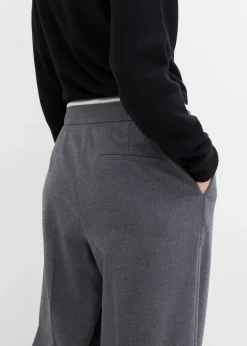 Weite Hose aus Viskose-Mix