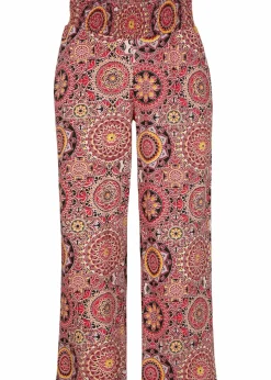 Weite Jersey-Culotte mit breitem Smockbund, 7/8-Länge