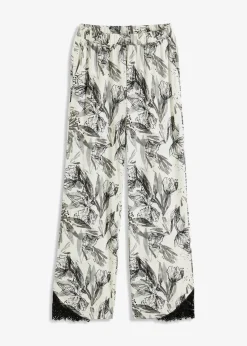 Weite Pyjamahose aus softem Viskose-Mix