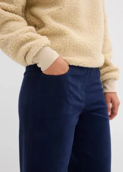 Weite Stretch-Cordhose, High-Waist