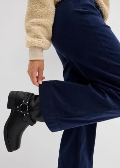 Weite Stretch-Cordhose, High-Waist