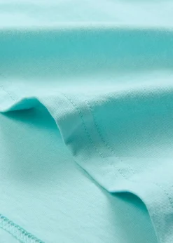 Weites Long-Shirt mit V-Ausschnitt, Kurzarm (5er Pack)