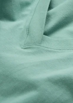 Weites Long-Shirt mit V-Ausschnitt, Kurzarm (5er Pack)