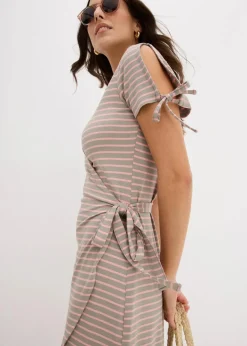 Wickelkleid aus fließendem Viskose-Elasthan-Mix