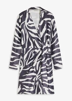 Wickelkleid aus fließendem Satin