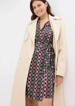 Wickelkleid aus strukturiertem Jersey