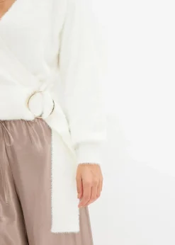 Wickelpullover mit Accessoire