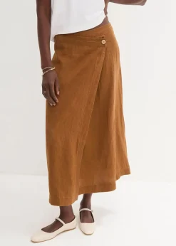 Wickelrock aus reinem Leinen