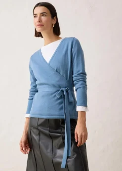 Wickelstrickjacke mit Merinowolle