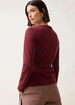 Wickelstrickjacke mit Merinowolle