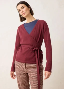 Wickelstrickjacke mit Merinowolle