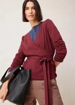 Wickelstrickjacke mit Merinowolle