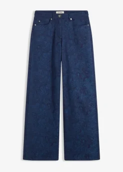 Wide Leg Hose aus Baumwollstretch