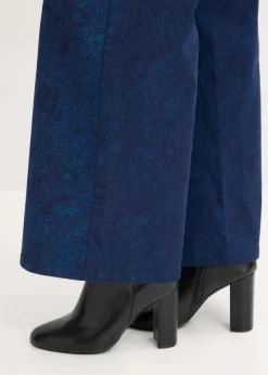 Wide Leg Hose aus Baumwollstretch