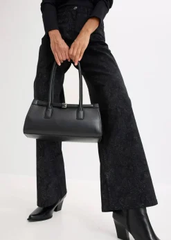 Wide Leg Hose aus Baumwollstretch