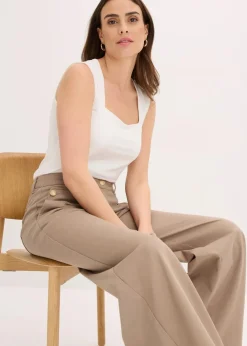 Wide Leg Hose mit Stretch