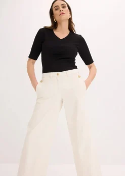 Wide Leg Hose mit Stretch