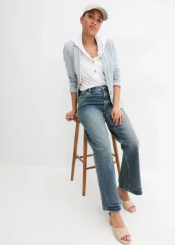 Wide Leg Jeans High Waist, Low Stretch