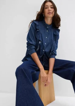 Wide Leg Jeans Mid Waist