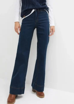 Wide- Leg Jeans Mid Waist, Komfort-Stretch