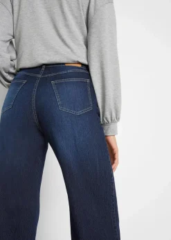 Wide Leg Jeans Mid Waist, Stretch