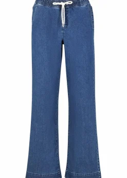 Wide Leg Jeans Mid Waist, Stretch