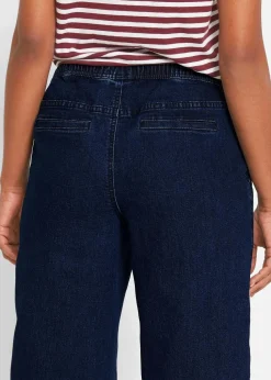 Wide Leg Jeans Mid Waist, Stretch