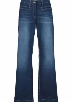 Wide Leg Jeans Mid Waist, Bequembund